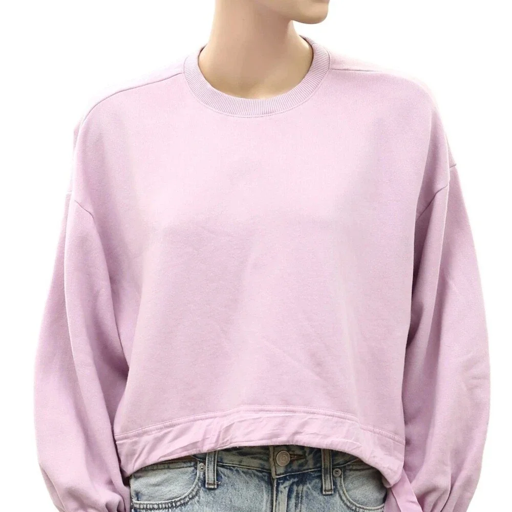 Maeve Anthropologie Big Top Sweatshirt Cotton Solid Cotton Crew Neck M 289611